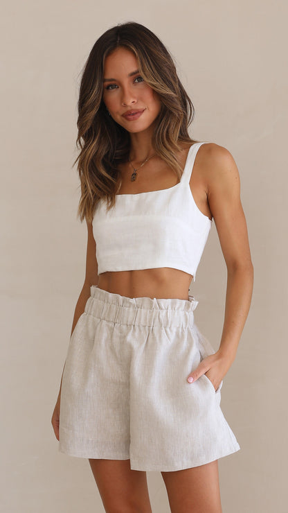 Leila Shorts - Oatmeal