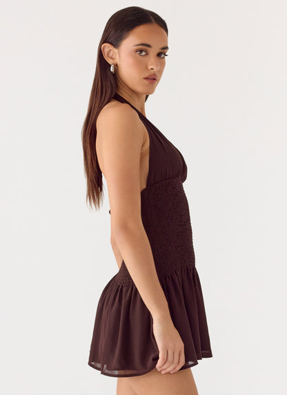 Holden Mini Dress - Chocolate
