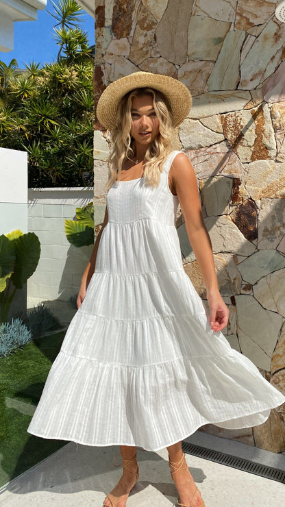 Liza Midi Dress - White